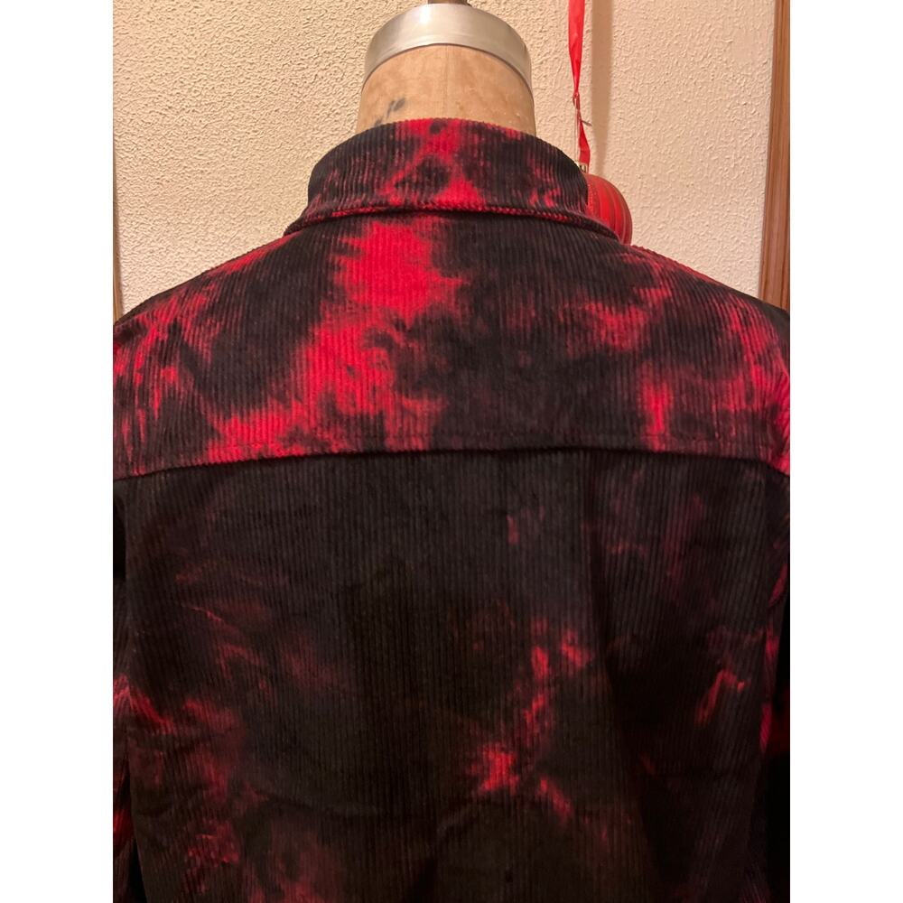 Woman’s Corduroy Tie Dye Button Down Shacket Jacket NWOT Size M - Picture 9 of 11